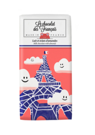 Chocolade - La Tour Eiffel Nuages - Melk Amandel -  Le Chocolat des Français