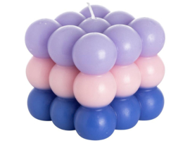 Kaars Cube - Paars Roze Blauw - Gusta