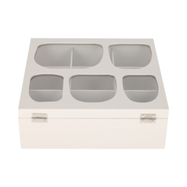 Theedoos Senna 9-vaks - Licht Grijs - Jens Living