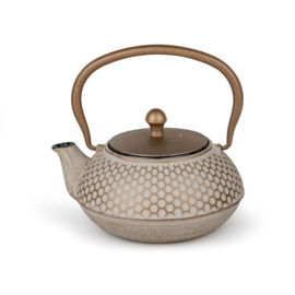 Theepot 'Jiangxi' - Gietijzer 0,7 liter Beige - Bredemeijer