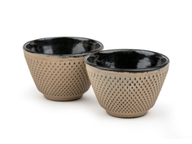 Theekopjes 'Xilin' - Camel - Set van 2 stuks - Bredemeijer