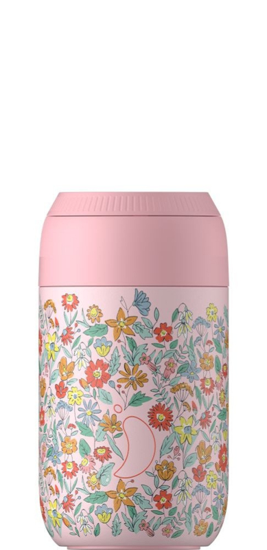 Chilly's Bottle Series 2 - Tea/Coffee Cup - Liberty Sprigs Blush Pink - 340 ml