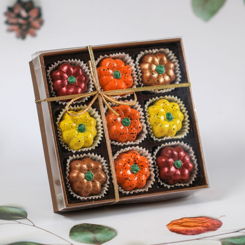 Chocolade - Geschenkdoos - 9 herfst bonbons - Lindy's Patisserie