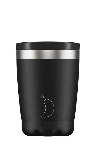 Chilly's Bottle - Chilly's Tea/Coffee Cup - Black Matte -  340 ml