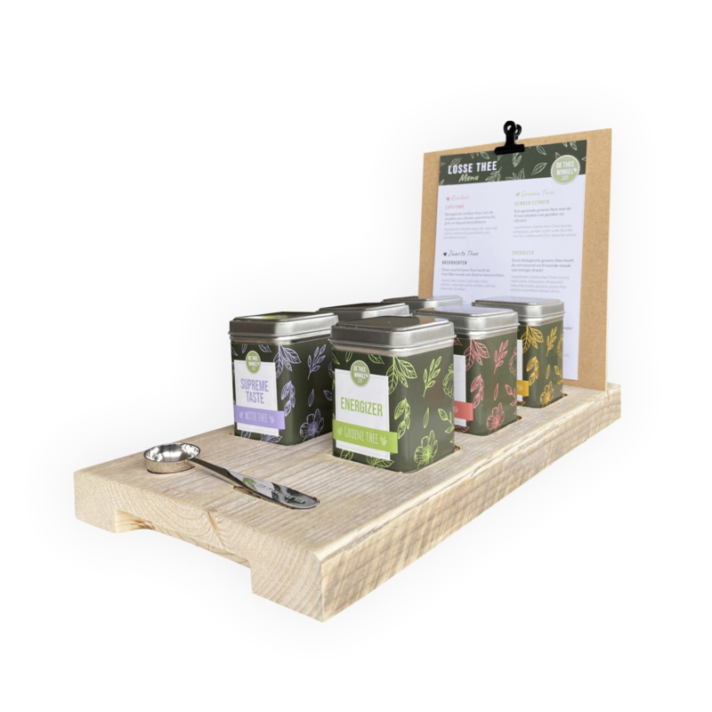 Theeplank Horeca - Steigerhout | THEEPLANKEN | De Thee Winkel - Losse Thee, Design Accessoires Thee Cadeaus