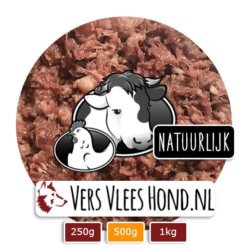 BARFmenu Vers Vlees Hond | 'Natuurlijk' | Complete KVV, BARF