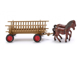 W89302 Getrokken trailer + paarden