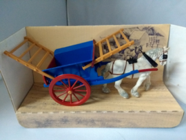 B09499 Paard + kar regenboog