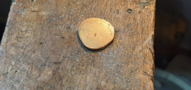 Hanger van eigen goud met 2 vingerafdrukken in 1 hartje