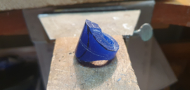 Gouden ring/eigen goud met familiewapen gelaserd