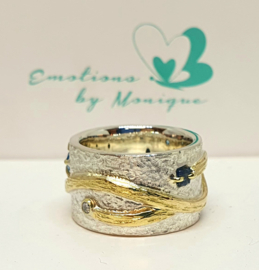 Zilveren ring met symbolische stamboom
