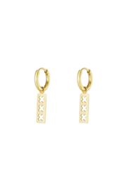 Hangoorbellen stainless steel tio xxx goud