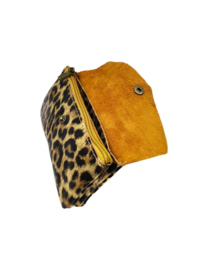 Portefeuille Illy leopard goud blinkend