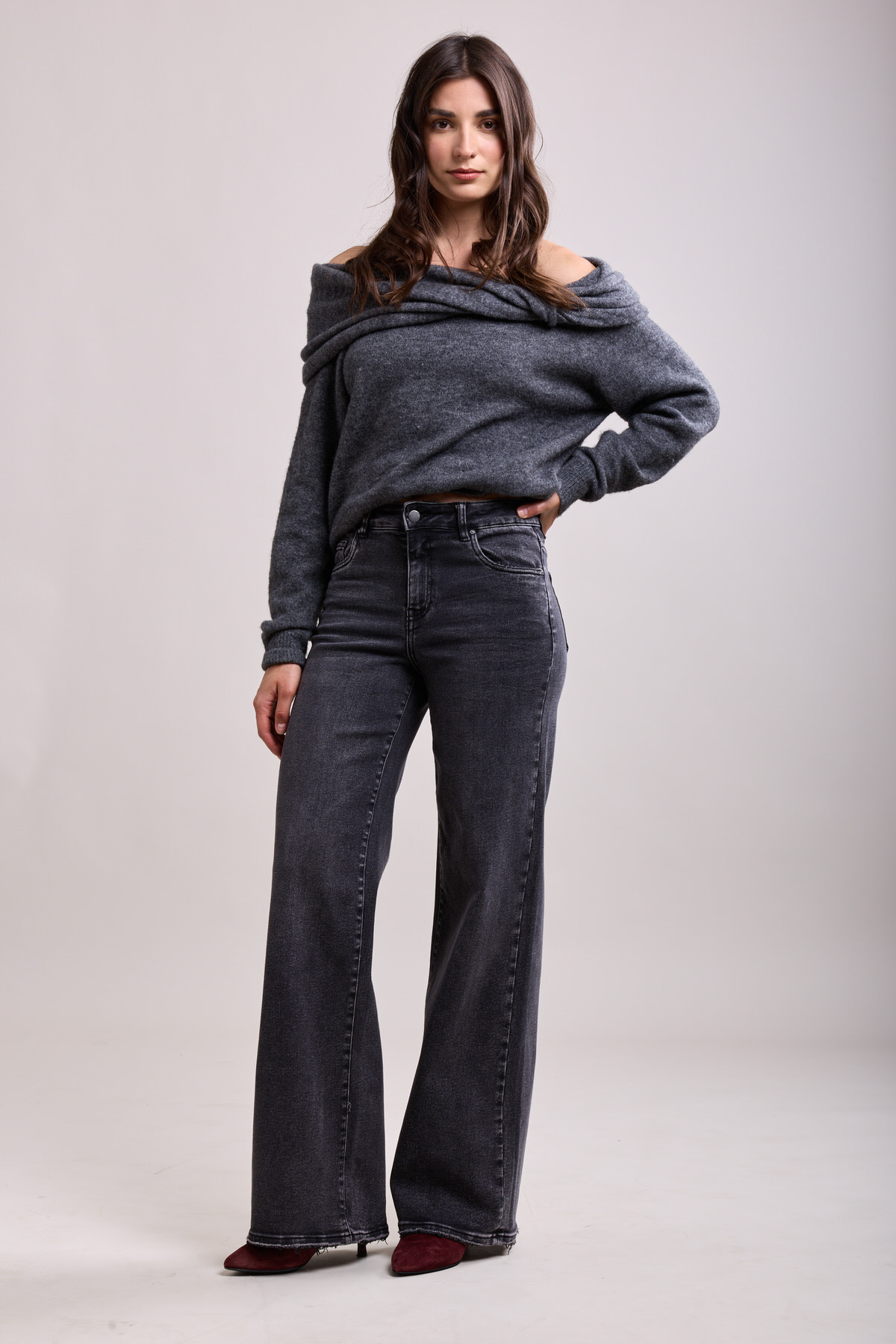 Jeans donker grijs  toxik  L21285-12