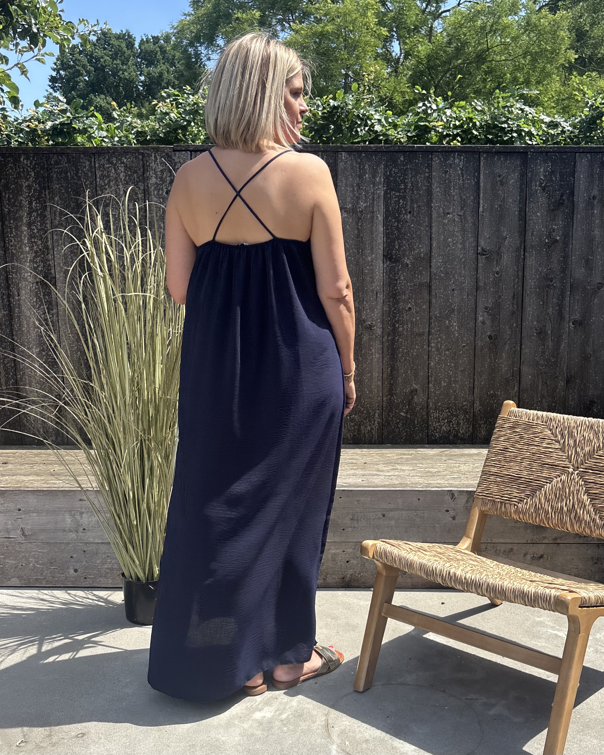 Kleedje TU  liesbeth donker blauw