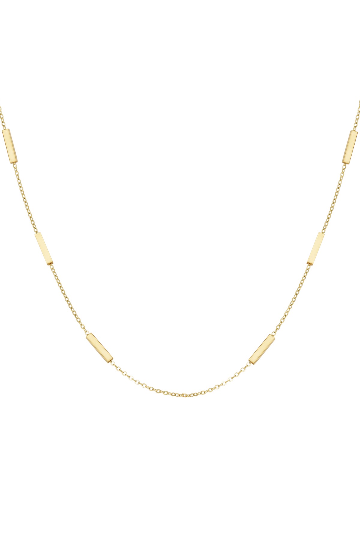 Korte kettingen stainless steel goud