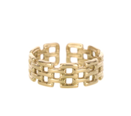 Ring schakel goud