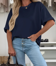 T shirt Rene TU donker blauw