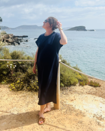 Kleedje Tina   TU navy  korte mouw