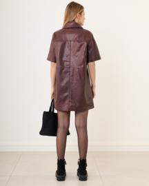 Kleedje Amy smili leer bordeaux