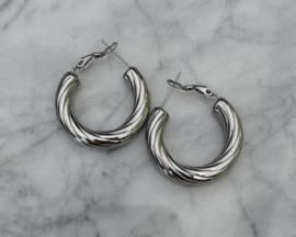 Stainless steel hangers Emilia zilver