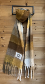 Sjaal ruit STAY COOL bruin/oker