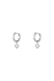 Hangoorbellen stainless steel Noula zilver