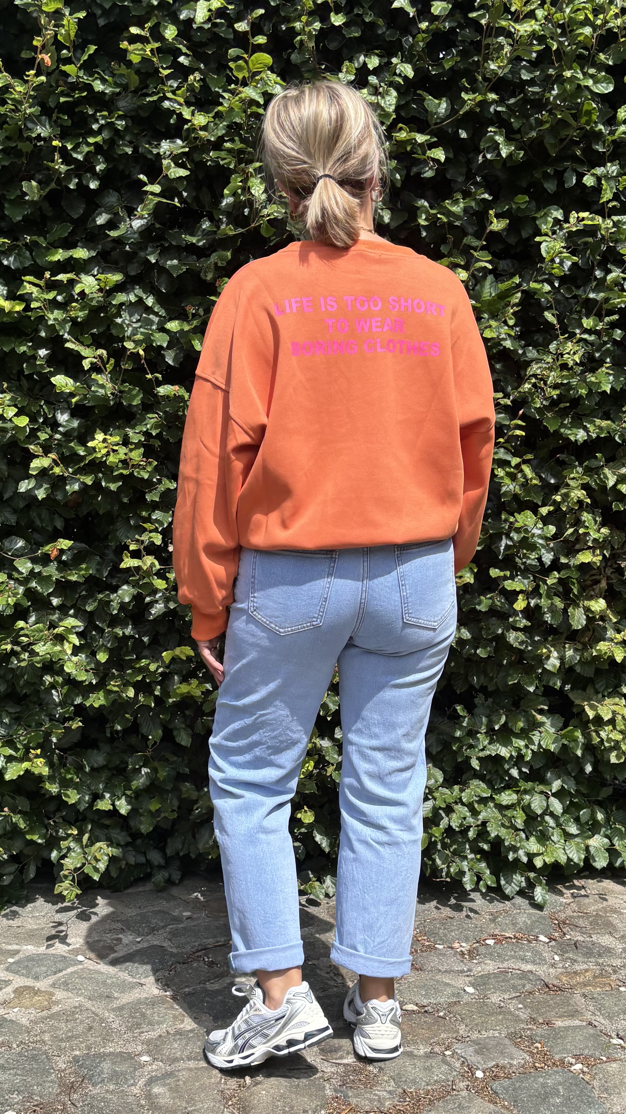 Sweater  'LIFE IS GOOD' TU orange