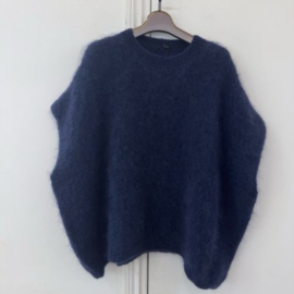 Mohair mouwloze knit sweater – oversized (TU) blauw