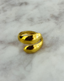 Stainless steel ring goudkleurig jess    – verstelbaar