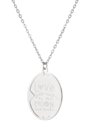 Ketting stainless steel lang Luca zilver