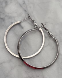 Hangoorbellen zilver ring klein