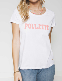 T shirt Margot  wit  "POULETTE"