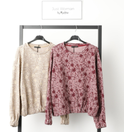Sweater Carvolli print burgundy TU