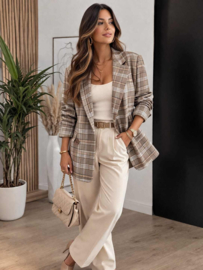 Blazer Jentel  oversized bruin/beige