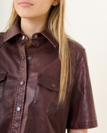 Kleedje Amy smili leer bordeaux
