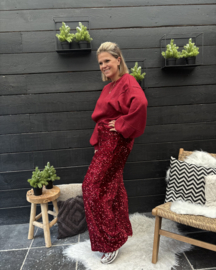 Broek Violet Glitter bordeaux