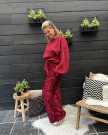 Broek Violet Glitter bordeaux