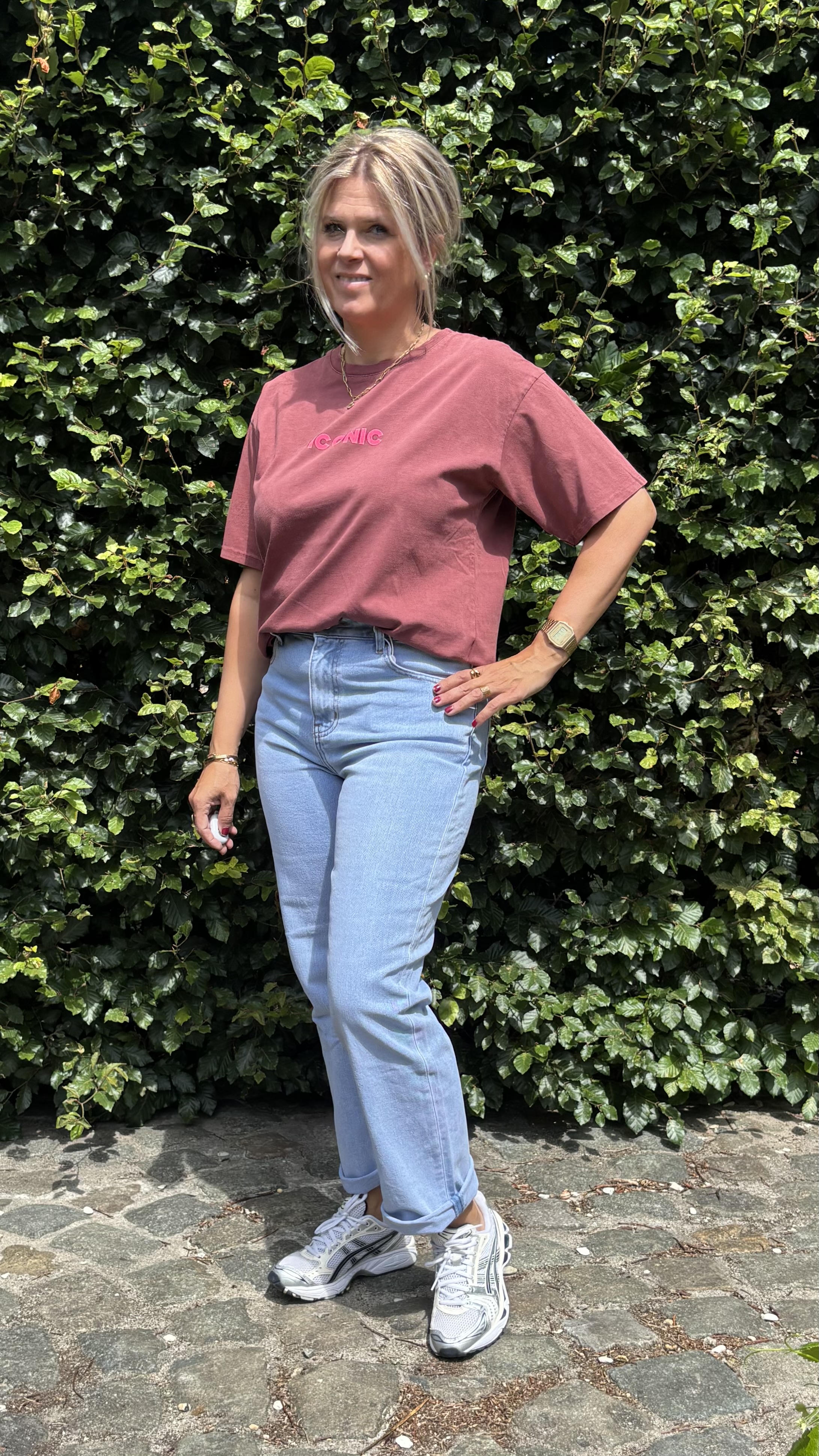 T shirt Iconic TU  bordeaux