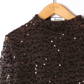 T shirt Glitter Mina  choco