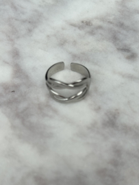 Ring zilver gevlochten