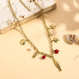 Ketting goud Vian rood
