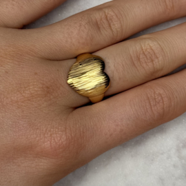 Stainless steel ring goudkleurig Jitske