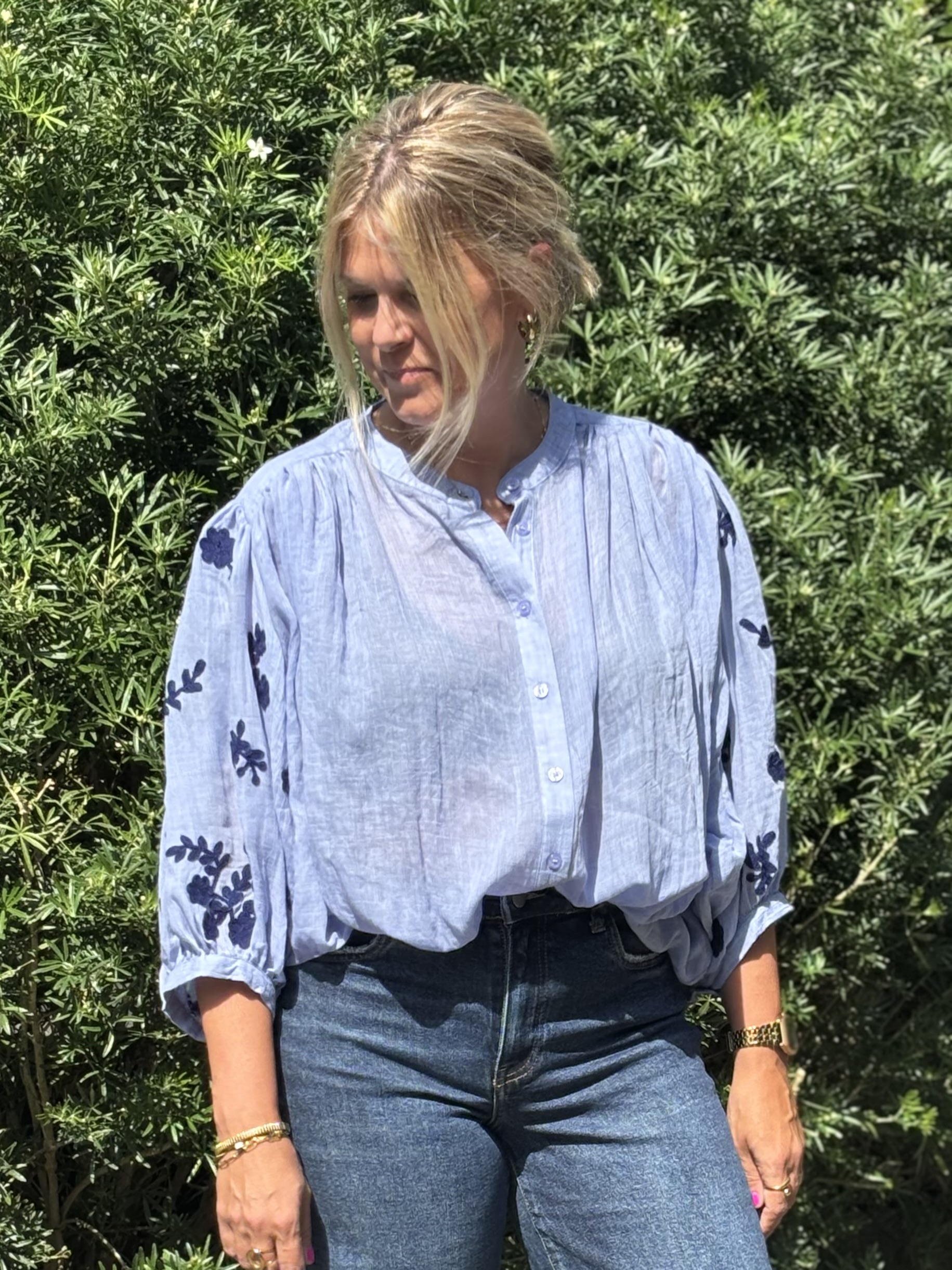 Hemdje Barbara blauw/navy TU