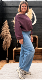 Sweater Zélie Off Shoulder burgundy