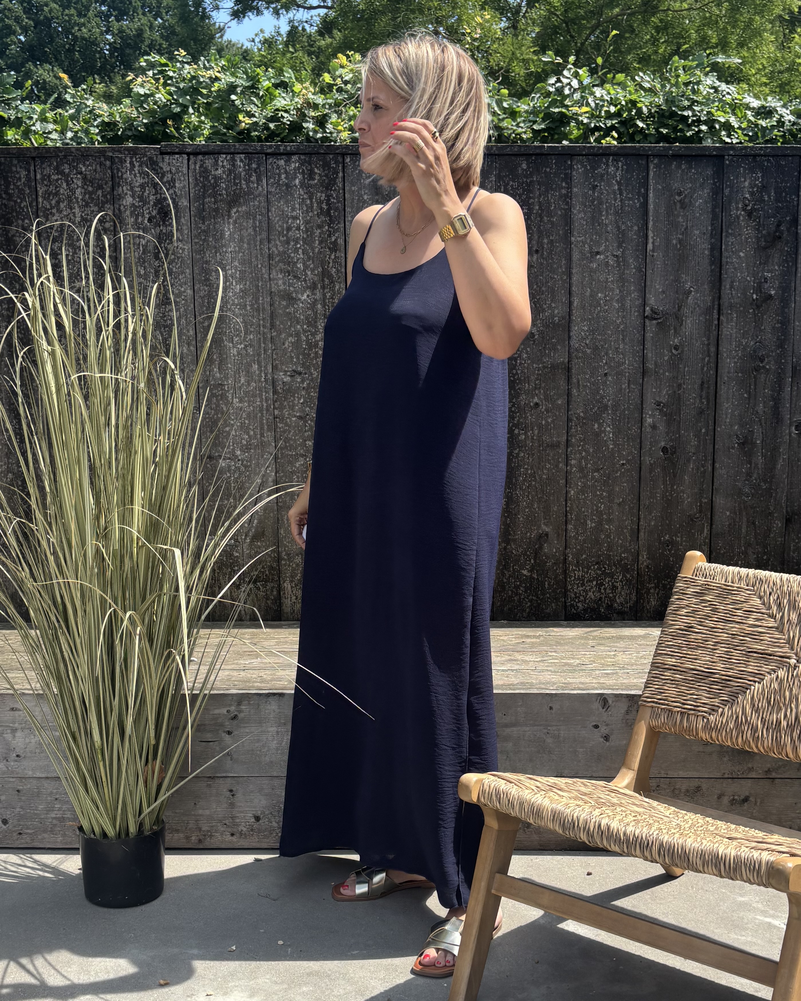 Kleedje TU  liesbeth donker blauw
