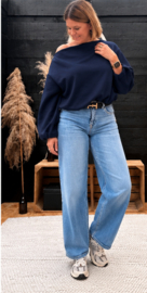 Sweater Zélie Off Shoulder marine