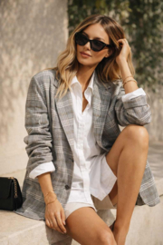 Blazer Jentel  oversized zwart/ wit