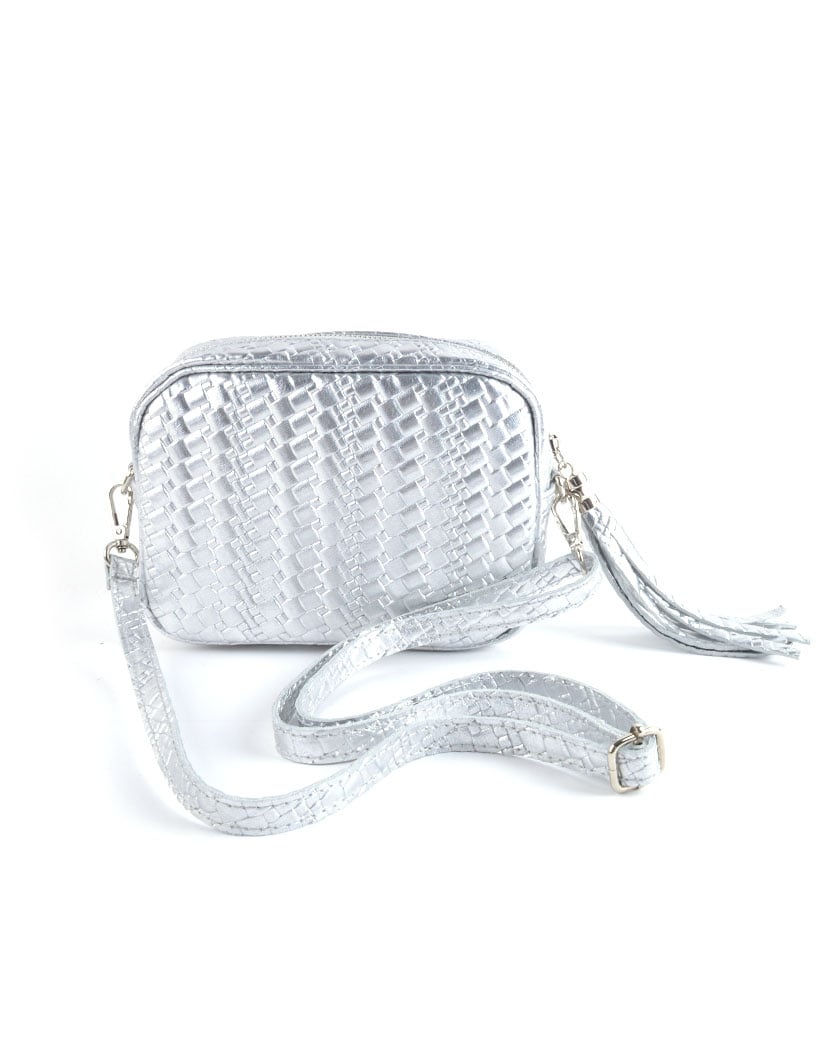 Handtas  Luka leer zilver