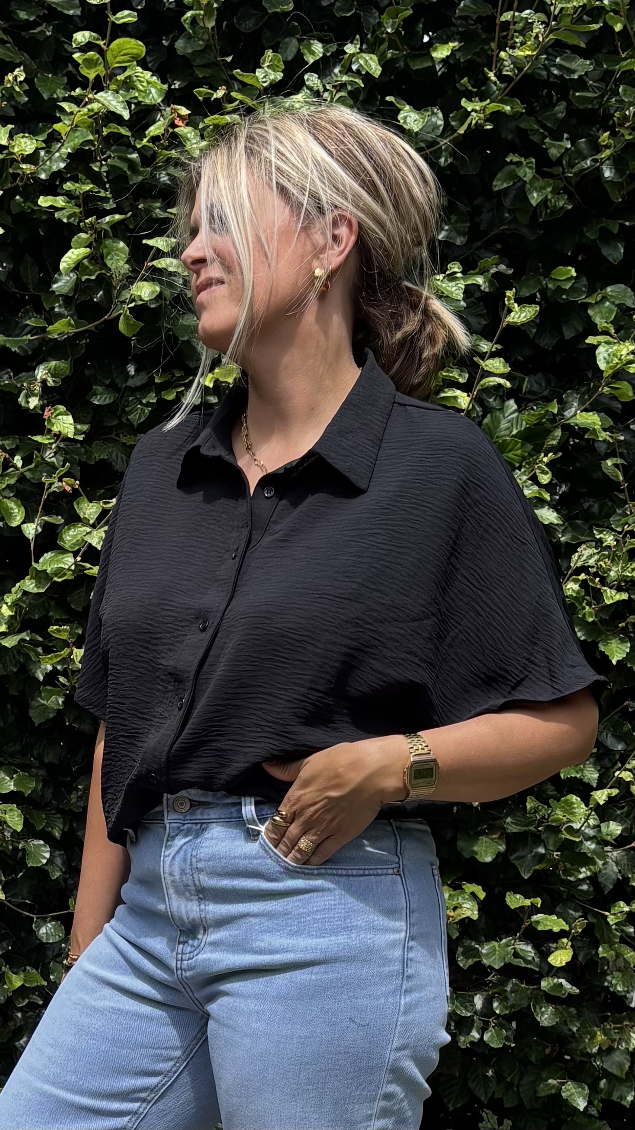 Hemdje Lena  zwart  TU